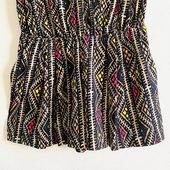 BCBG | BCBGeneration Multicolored Tribal Print V-Neck Romper with Pocket… - Picture 3 of 9